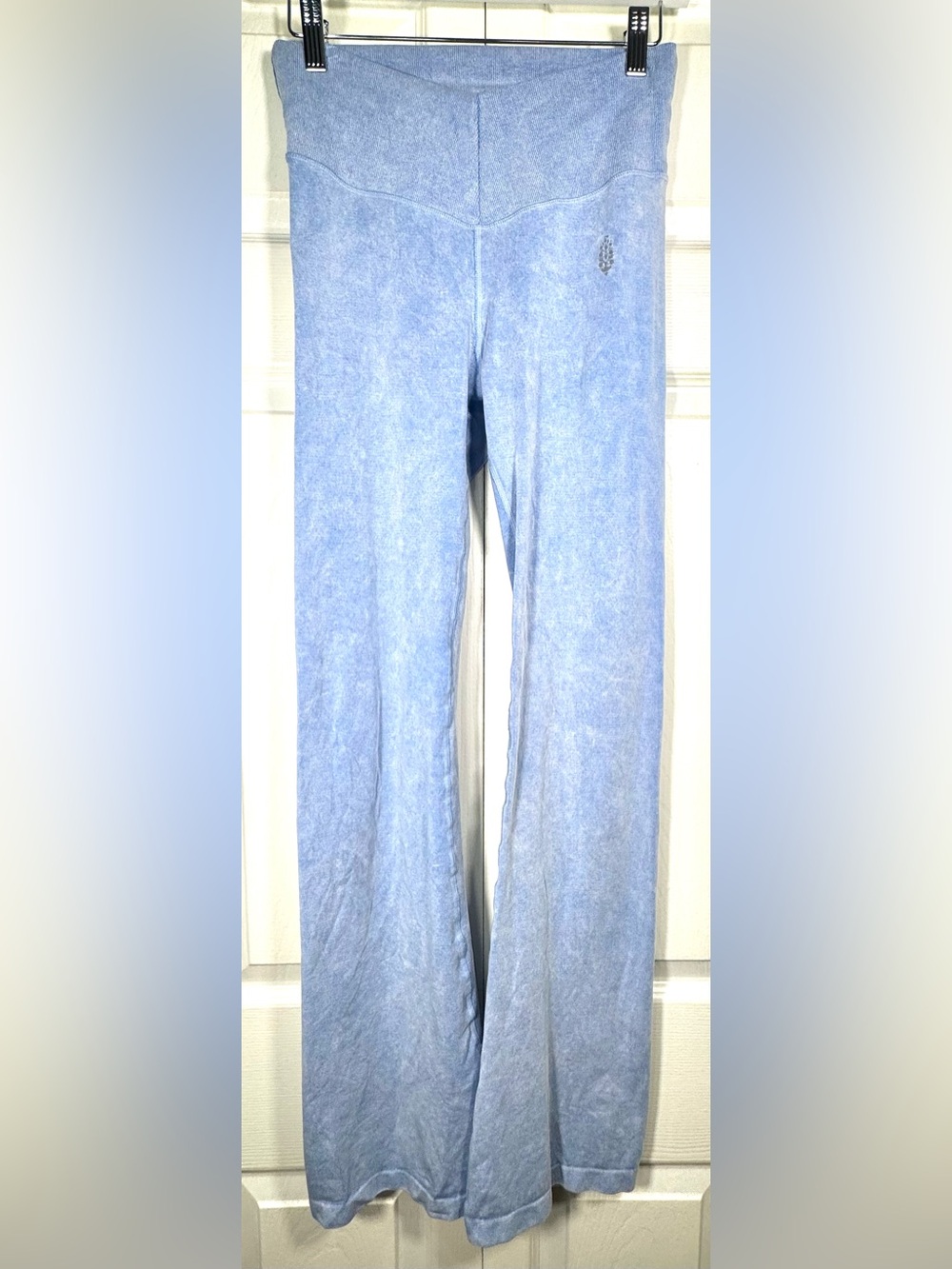 FP Movement Free People Go To Smooth Flare Pants Washed Denim Blue XS/S